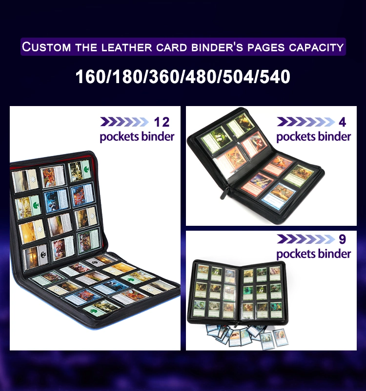 PU Leather Henwei 20PCS/Pack or Custom Pokemon Binders Trading Card Binder Pricelist