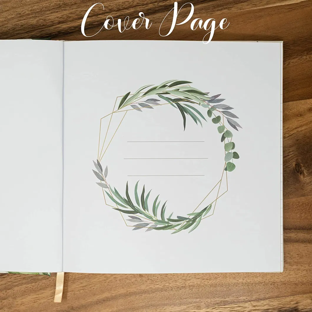Customized Luxury Hardcover Wedding Guest Book