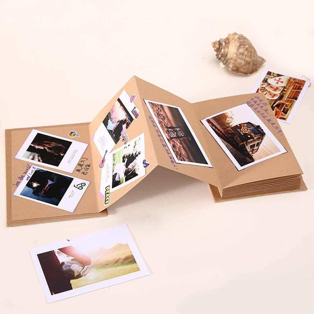 DIY Folding Kraft Paper Photos Albums