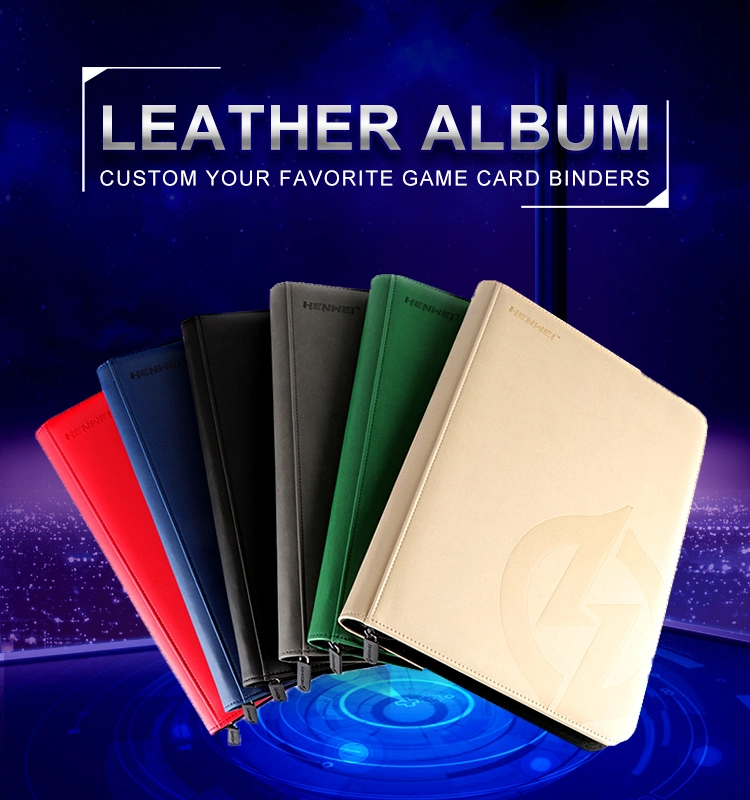 Custom Leather Pokemon Photo Album Water-Resistant PP Trading Cards Binder