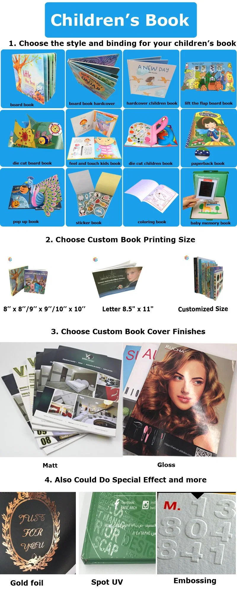 Custom Print Cardboard Box Packaging Spiral Yo Paper Little Ones First Year Milestone Record Baby Keepsake Memory Book Photo Album Scrapbook